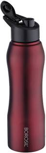 BOROSIL Grip n Sip Stainless Steel Water Bottle, Single Wall, BPA Free 750 ml Bottle