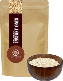 organic forest Instant Oats, 500gm Premium Quality , High in Fiber Antioxidants and Protein, Gluten Free (500 g) Vacuum Pack