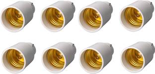 Hybrix High Quality Copper B22 to E27 Lamp Converter Adaptor (PACK OF 8) in Retardant PBT Plastic Shell Plastic, Copper Light Socket