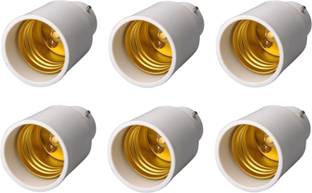 Hybrix High Quality Copper B22 to E27 Lamp Converter Adaptor (PACK OF 6) in Retardant PBT Plastic Shell Plastic, Copper Light Socket