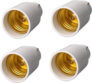 Hybrix High Quality Copper B22 to E27 Lamp Converter Adaptor (PACK OF 4) in Retardant PBT Plastic Shell Plastic, Copper Light Socket
