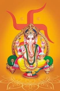 Lord Ganesha Paper Poster Paper Print