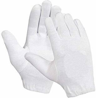 Meron Cotton Gloves for Dry Hands, White Cotton Gloves for Eczema, Cotton Gloves for Handling Film, SPA Gloves for Women, Inspection Gloves for Men, Cloth Gloves Coin Gloves Photography Gloves ( 8 pairs) Nylon  Safety Gloves
