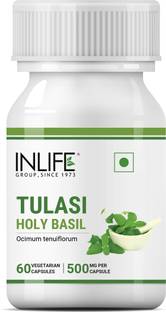INLIFE Tulsi (Tulasi) Extract Holy Basil Supplement for Immunity 500mg – 60 Veg Caps