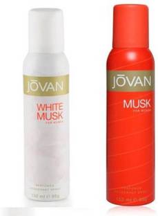 Jovan White & Musk Combo Set  (Set of 2) Deodorant Spray  -  For Women