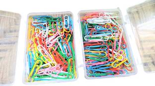 STALLION ENTERPRISES Stallion Clip Series Medium High Quality Wire Iron Material With Plastic Wrapping on it. Paper Clips