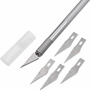 Samvardhan Detail Precision Pen Knife with 5 Interchangeable Sharp Blades Cutting Mat