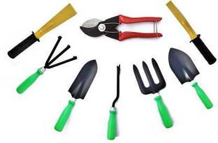 JetFire Green Trowel Set, Double Cut, Khurapi 1 Inch and 2 Inch Garden Tool Kit