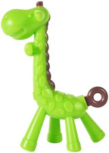 Mahikrite Baby Giraffe Teether Non-Toxic BPA-Free Silicone Safe and Flexible Teething Toy Teether