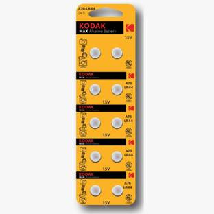 KODAK MAX Super Alkaline A76 - LR44  (Pack of 10 Batteries) …  Battery