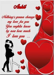 Midas Craft I Love you Ankit ….10 Gift Romantic Quote Greeting Card