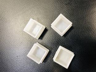 SOMRAJ Plastic Square end Cap or pad Plastic Shuu Shoe ,(Virgin 1 inch) (Set of 6) Fit to Every Item Table Legs