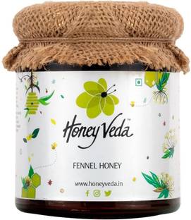 HoneyVeda 100% Natural Unprocessed Fennel Honey - Unfiltered and Unpasteurized - Monoflora Honey