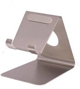 A-Mart™ Universal Desktop Mobile Phone Stand/Holder Premium Quality Holder Stand - Silver Color Pack of 1 Mobile Holder