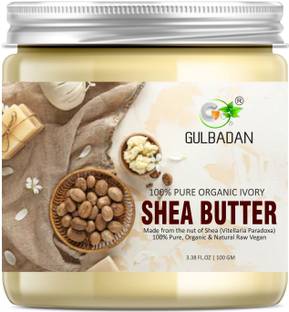 GULBADAN Organic Ivory Shea Butter | Raw | Unrefined | African | 100GM | Great For Face, Skin, Body, Lips, DIY products