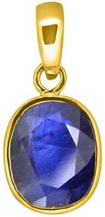 RADHEY Blue Sapphire Neelam Ashthadhatu Pendent Gold-plated Sapphire Stone Pendant