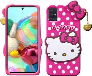 Rance Back Cover for Samsung Galaxy A71 - Hello Kitty Case | 3D Cute Doll | Soft Girl Back Cover with Pendant