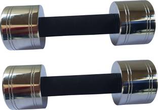 HACKERX - 10 kg Home Gym Dumbbell Set Fixed Weight Dumbbell