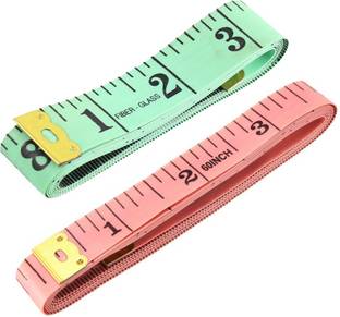 HOTCHPOTCH Extra Heavy Durable Quality Tailors Measurement Tape Crown 1.5 Meter/5 feet/60inch, 2 Pcs Measurement Tape - Red & Green Measurement Tape