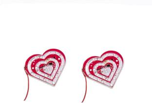 Ovicart 25 LEDs 0.05 m Red Color Changing, Flickering, Steady Heart Rice Lights