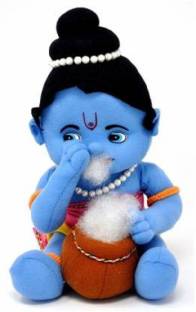 RBB HUB Lord Krishna ji Teddy Bear Blue Decorated- 25 cm  - 25 cm
