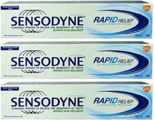 SENSODYNE rapid relief pack of 3*80gms Toothpaste