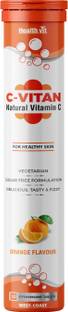 HealthVit C-Vitan Natural Vitamin C 1000mg - 20 Effervescent Tablets Orange Flavour