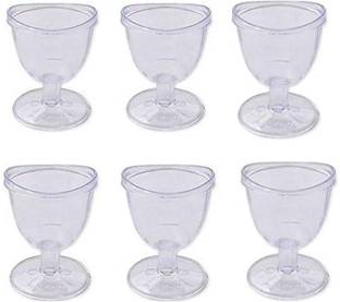 Zivavi Pack of 1 Plastic Plastic Non Toxic Transparent Eye Wash Cup (Set of 6) (White)