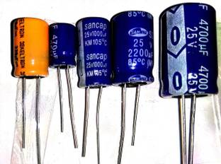 RISARYA 220uf/63V,470uf,1000uf,2200uf,4700uf/25V 1PCS EACH MIX ELECTROLYTIC CAPACITOR Electronic Components Electronic Hobby Kit