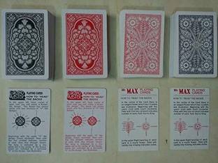 R.s.Magic Tricks Spy Marked Magic Playing Cards for Flash (Grand Master, Red and Black) - Pack of 4 Deck Card Magic Gag Toy