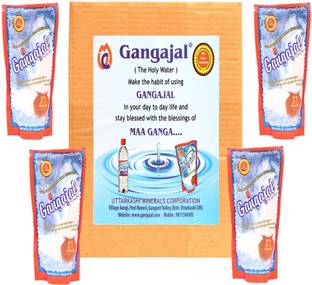 Gangajal Ganga jal pure and natural from deep Himalayas/Aproved by Uttarakhand Govt./Pack of 10 pouches containing 220 ML Ganga jal in one pouch (220 Mlx10 pouches = 1 Box)