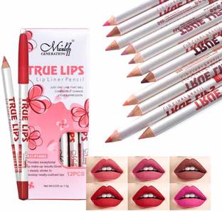 Menow True lips lip liner pencil set of 12