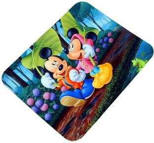 PNV Kraft Micky Mouse Printed Rubber Base Mat Finish Mouse Pad Mousepad