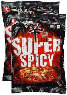 Nongshim - Red Super Spicy Instant Noodles 120gm (Pack of 2) (Imported) Instant Noodles Vegetarian