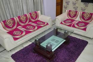 House Attire Polycotton 3+2 Seater Sofa Geometric Cover