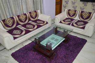House Attire Polycotton Geometric 3+2 Seater Sofa Cover