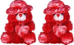 waheguru RED CAP TEDDY 32CM - 32 cm (Red) Pack Of 2  - 38 cm
