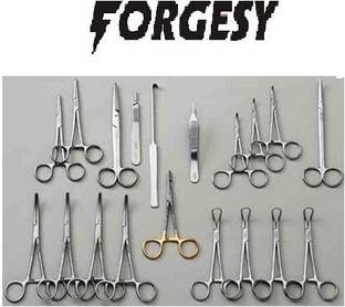 Forgesy SURGICAL INSTRUMENT SET OF 20 PCS. (PREMIUM QUALITY) Strong Cut Scissors