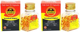 SEVEN SEAS Cod Liver Oil Capsules for Learning Ability, Concentration & Memory (Pack of 2)