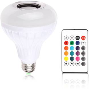 UPROKT High Quality Multi Color Changing RBG Led Music Light Bulb Bluetooth Music Bulb Led For Party Home Decoration And Night Light WIth 7W RBG LED and 5 W bluetooth Sterio Speaker For Home Party Decoration, Birthday Celibration Night Light Smart Bulb Smart Bulb