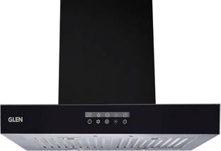 Glen GL 6052 TC 60 BL Intelligent Wall Mounted Black 1250 CMH Chimney