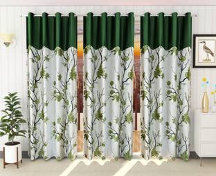 Ville Style 214 cm (7 ft) Polyester Room Darkening Door Curtain (Pack Of 3)