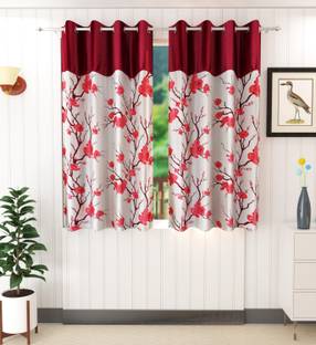 Ville Style 152 cm (5 ft) पॉलिएस्टर खिड़की पर्दा (2  का पैक)