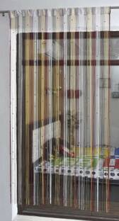 Pomp & Romp Premium Door String Beads 155 cm (5 ft) Window Blends, Polyester Transparent Curtain Single Curtain