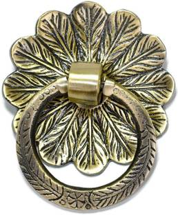 H&T PRODUCTS Door Knocker with Ring (Brass, 3 Inch, Pack of 2) Brass Door Knocker