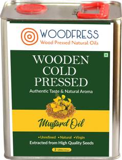WOODFRESS Wooden Cold Pressed Mustard Oil 3L (Sarson ka Tel / Wood Pressed / Lakdi Ghani) Mustard Oil Tin