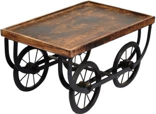 manzees Wooden Thela Shaped Snacks Serving Tray Tray