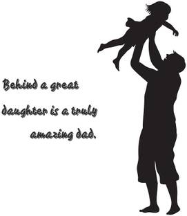 Wollzo 85 cm Dad with daughter Removable Sticker