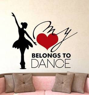 KICKWIX Large Dance wall sticker/ dance class wall sticker Sticker (55cmx75cm)