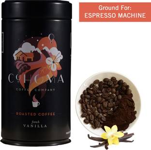 Cohoma Coffee Company Roasted Coffee: French Vanilla I Naturally Flavoured I 100% AA-AAA Grade Arabica I Single Origin I Fresh Roasted I Great Quality, Aromatic I (For ESPRESSO MACHINE) Roast & Ground Coffee